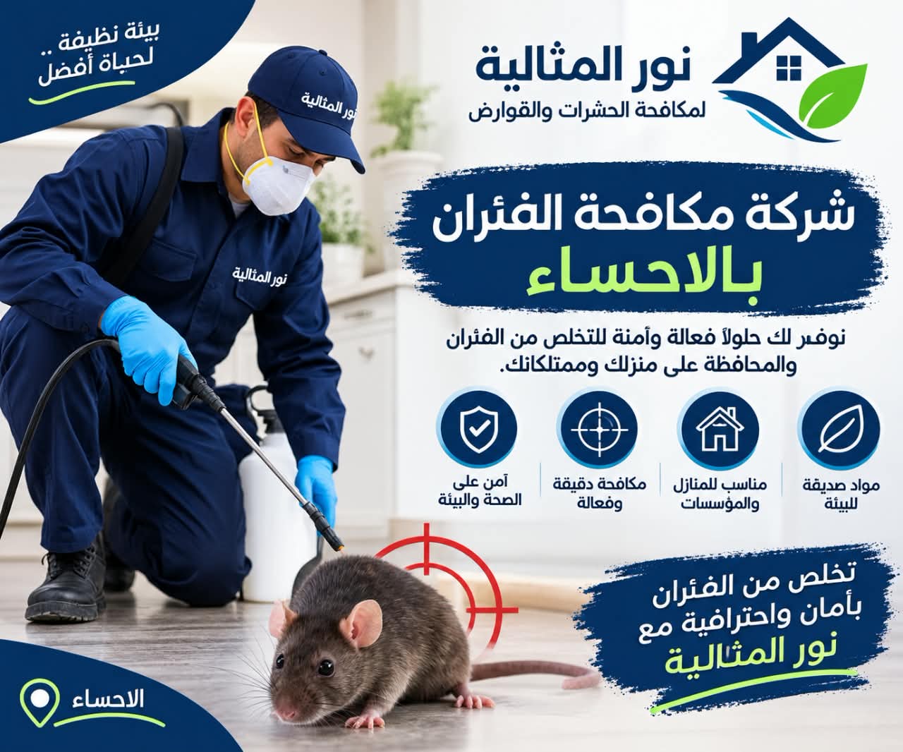 شركة مكافحة الفئران بالاحساء